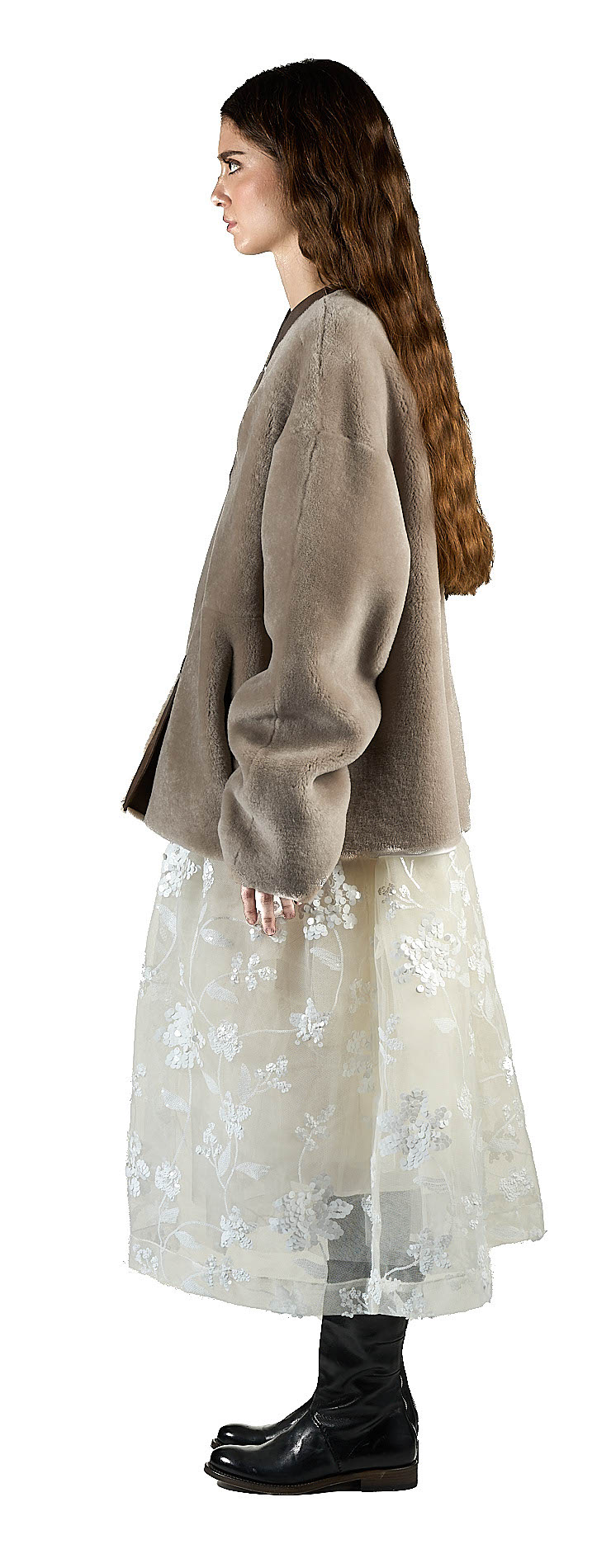 DANIELE BASTA LEATHER AND SILVER JACKET